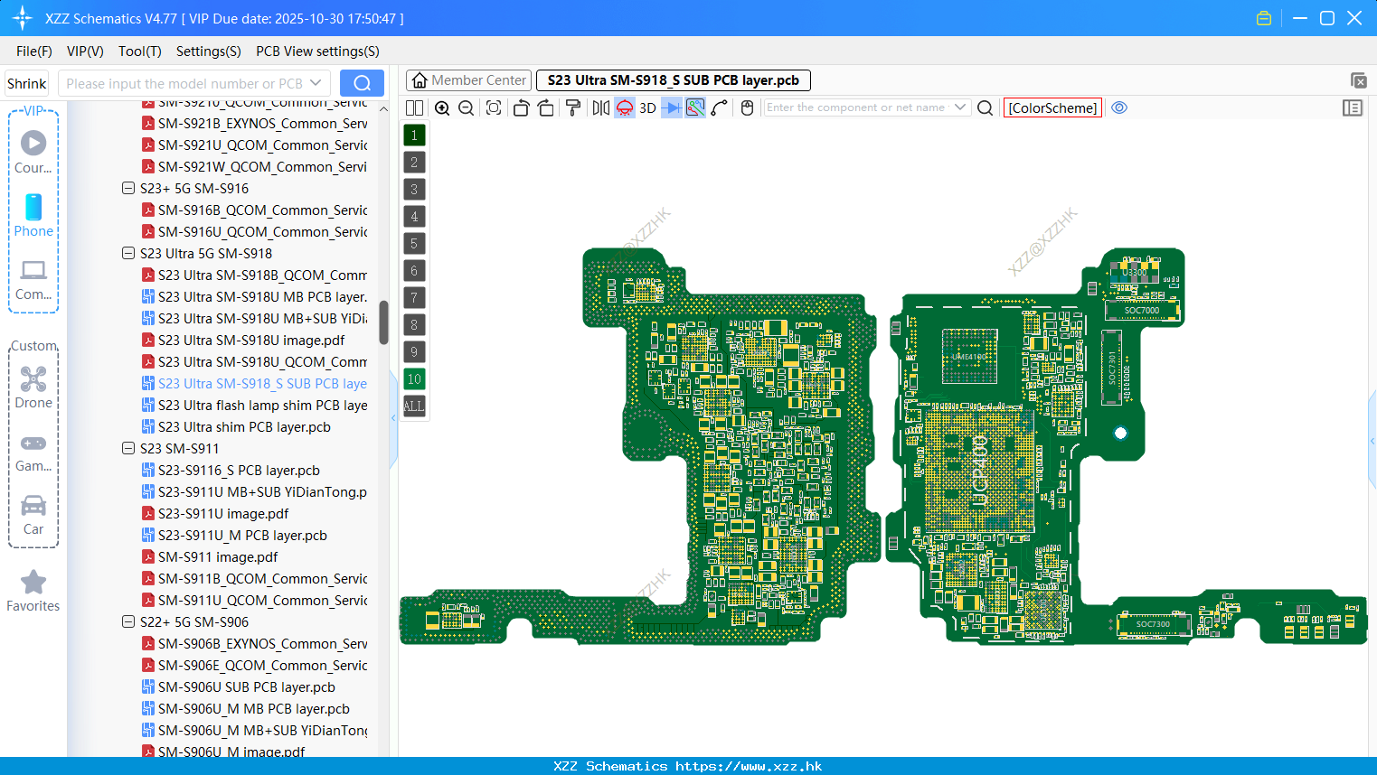 Samsung S23 Ultra SM-S918_S SUB PCB Layer